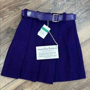 Vintage Stevens Fabrics Wool Skirt Girls Size 24/5 wonder bond fabric 85%Wool
